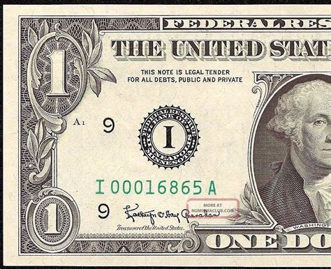 Gem 1963 A 1 Dollar Bill Federal Reserve Note Uncirculated Paper Money