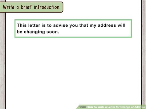 It is simply a letter to notify persons or organisations of a change of. How to Write a Letter for Change of Address - wikiHow