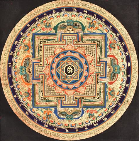 Tibetan Buddhist Mandala Of Om Exotic India Art