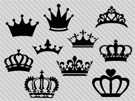 Crown Svg Cutting File Crown Clipart Crown Silhouette Etsy