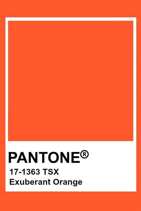 Pantone Exuberant Orange Carta De Colores Pantone Laminas Para