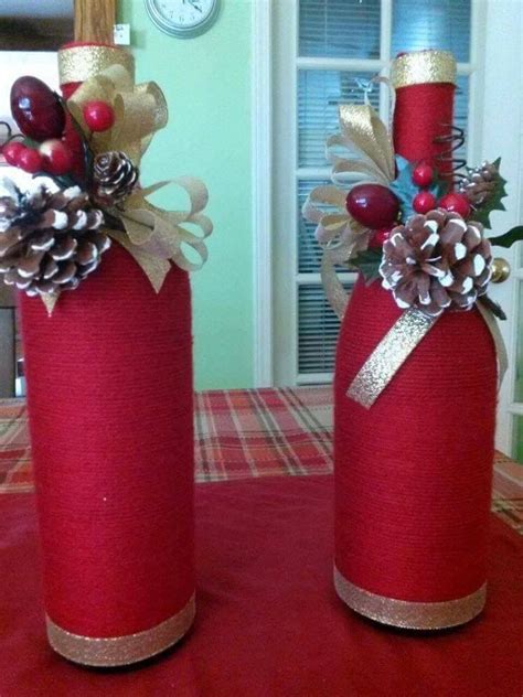 Pin By Pattie Guerin On Christmas Wine Bottle Crafts Christmas