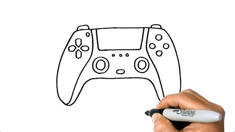 How To Draw A Ps5 Controller Easy Step By Step Youtube