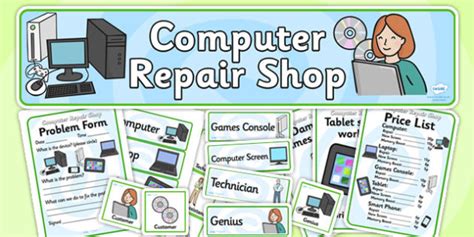 Computer Repair Shop Role Play Pack Computer Repair Shop Role Play