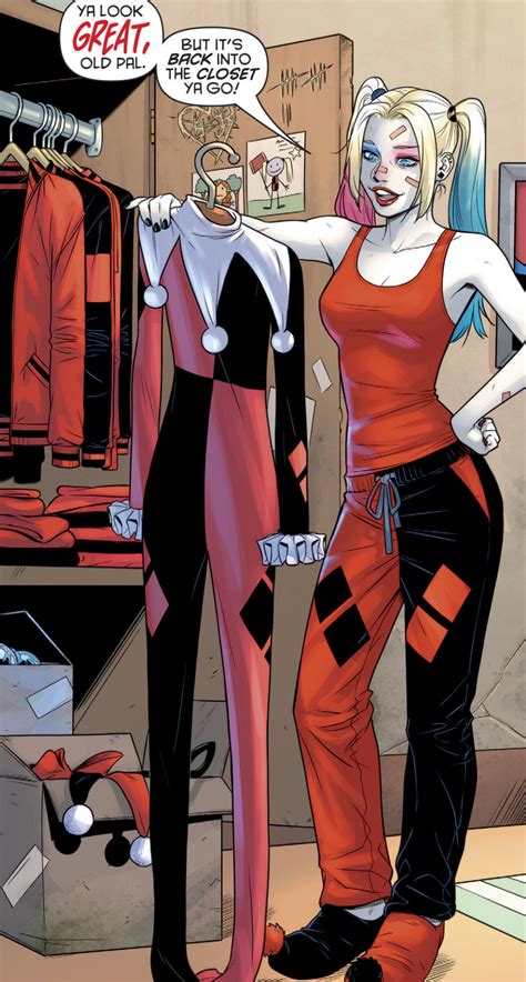 A Comic Character Is Standing Next To A Woman In An Orange And Black