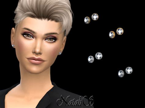 The Sims Resource Natalisround Crystal Stud Earrings