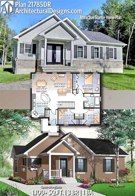 Plan 21785dr Attractive Starter Home Plan Sims House Plans Sims 4