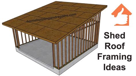 Conventional Shed Roof Framing Design For Two Car Garage With 412