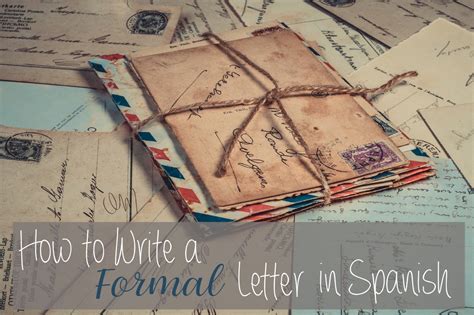Mi padre me escribió/envió una carta. How to Write a Formal Letter in Spanish