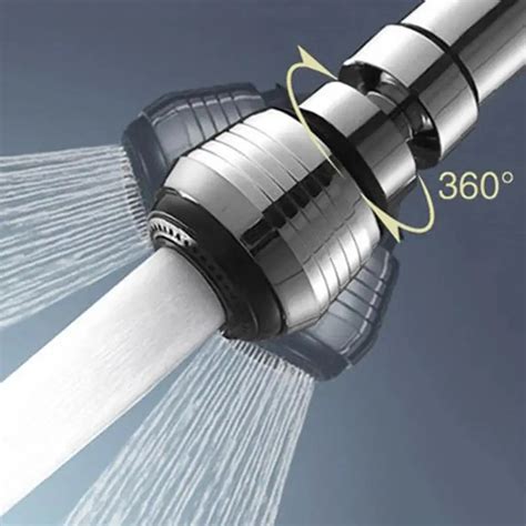 360 Rotary Kitchen Faucet Shower Head Economizer Filter Water Stream Faucet Pull Out Bathroom