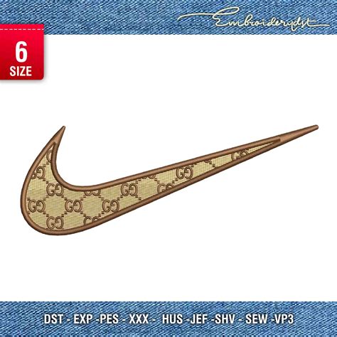 Embroidery Designs Nike Swoosh Gucci Nike Custom Embroidery Etsy