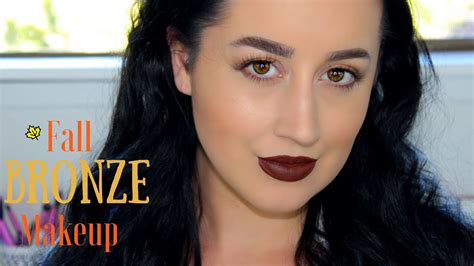 Glowy Bronze And Dark Lip Makeup Tutorial Youtube