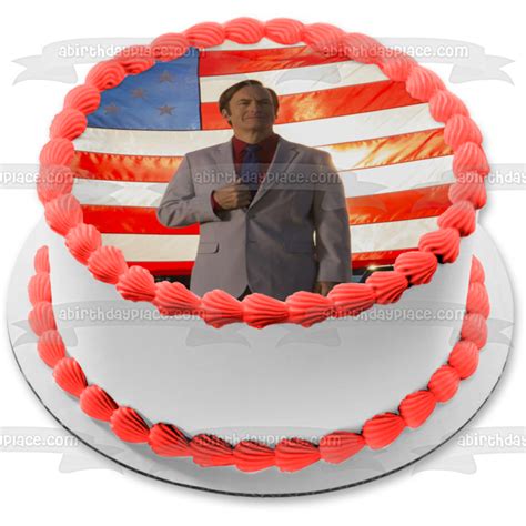 Better Call Saul Saul Goodman American Flag Edible Cake Topper Image