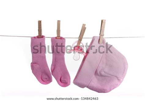 Baby Clothes On Clothesline Stock Photo 134842463 Shutterstock