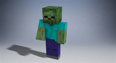 Minecraft Zombie 3d Print Model Cgtrader