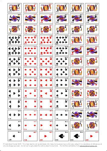 Include methods to shuffle the deck, deal a card, and report the number of cards left in the deck. Printable+Mini+Playing+Cards | Playing card deck, Blank playing cards, Printable cards
