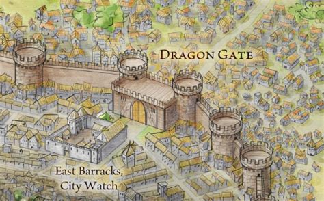 The Dragon Gate From The Official Map Of Kings Landing For Game Of