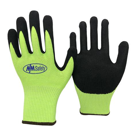 Oem And Supplier Cut Resistant Sandy Nitrile Coated Gloves Nm Safety