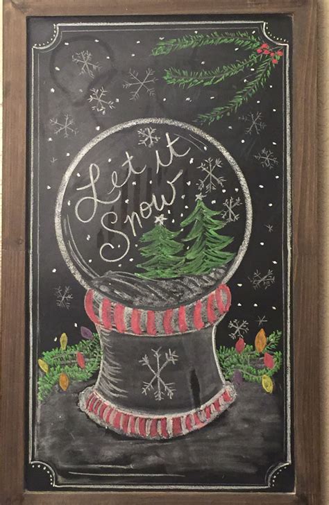 2017 Christmas Chalk Board Chalk Chalkboard Decor