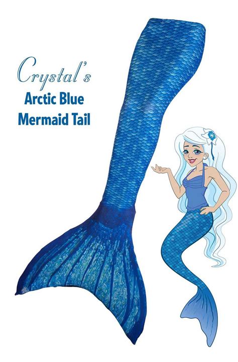 Crystals Arctic Blue Mermaid Tail Fin Fun Mermaid Fin Fun Mermaid