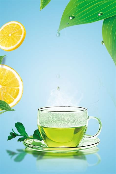 Lemon Green Tea H5 Ad Background Wallpaper Image For Free Download