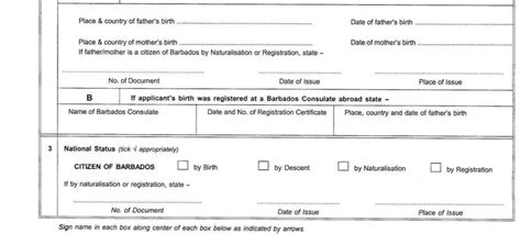 Barbados Passport Application Pdf Form Formspal