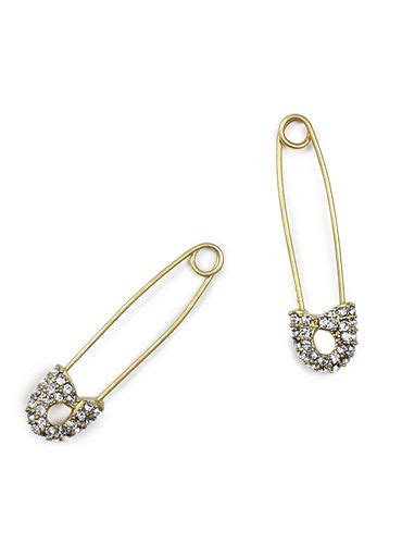 Squiggles And Scribbles Diy Bedazzled Safety Pin Earrings