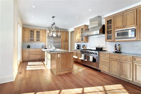 Dark cabinets with black appliances, color white. Pictures of Kitchens - Traditional - Light Wood Kitchen ...