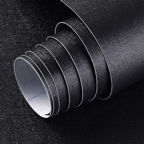 Melwod Black Contact Paper 118x1771 Durable Black Wallpaper Peel And