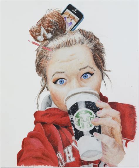 The Ultimate White Girl Selfie Self Portrait Portrait Self Portrait Art