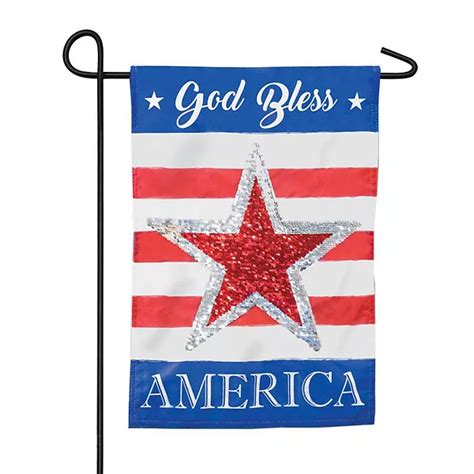 God Bless America Star Garden Flag