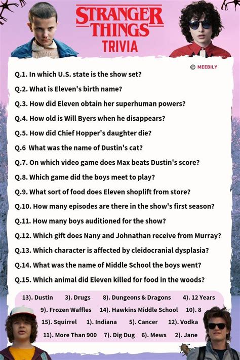 Stranger Things Trivia Questions Answers Meebily