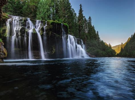 Lewis River Falls In The Ford Pinchot National Forest