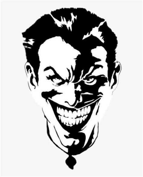 Joker Sticker Joker Drawing Black And White Transparent Png