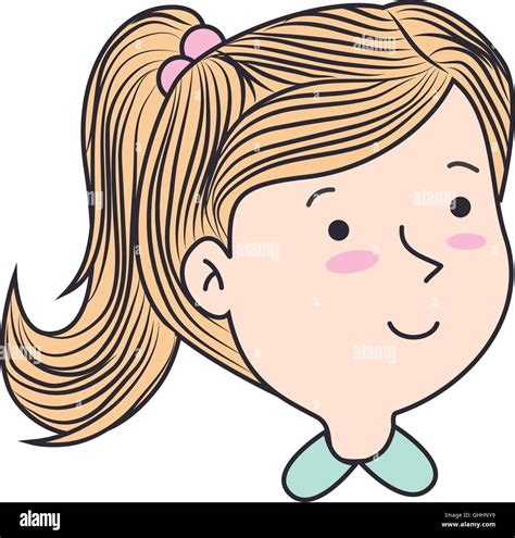 Beautiful Girl Cartoon Icon Vector Illustration Stock Vector Image
