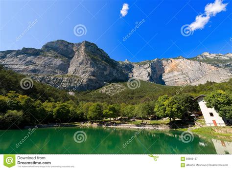 Small Alpine Lake Trentino Italy Stock Image Image Of Lake