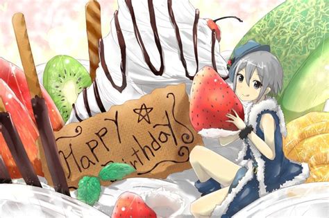 Anime Girl Wishes Happy Birthday Wallpaper