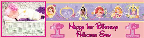 Disney Princess Themed Birthday Banner 2 Disney Princess Birthday Party
