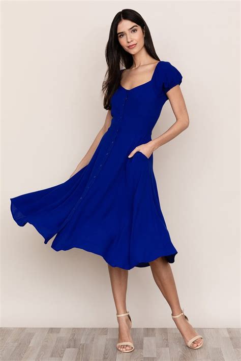 Elevate Your Casual Chic Style With The Mercer Street Royal Blue Midi