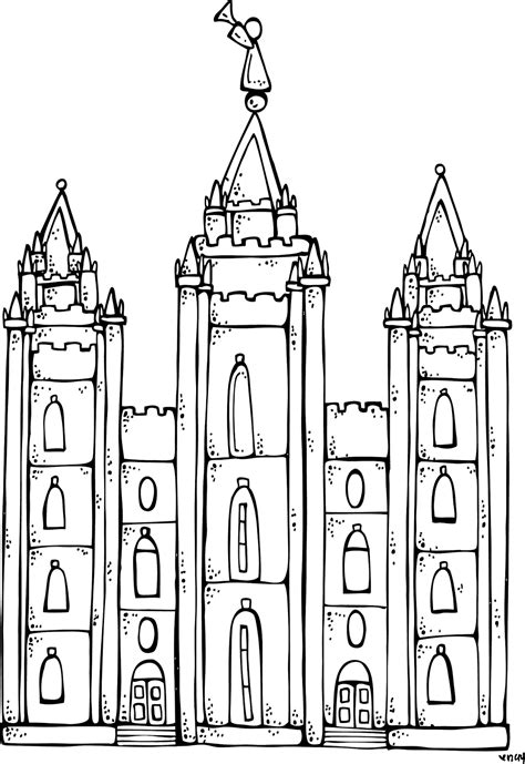 Melonheadz Lds Illustrating I Love To See The Temple Coloring Page