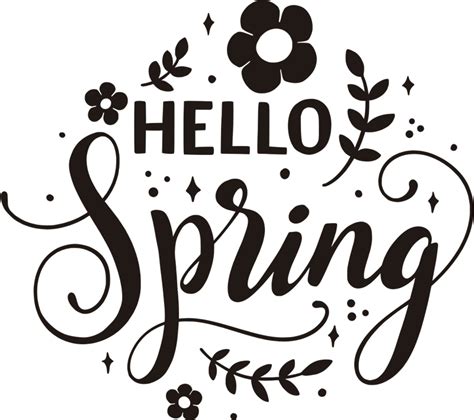 Hello Spring Floral Wall Decal Tenstickers