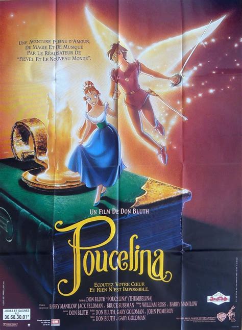 Thumbelina Don Bluth Fairy Tale Original Large French Movie