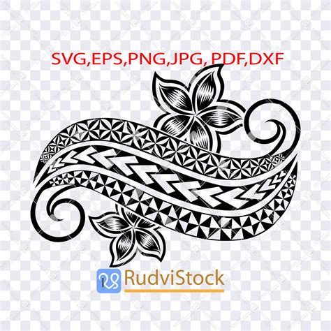polynesian-svg-polynesian-flower-svg-polynesian-tattoo-etsy-in-2021-flower-svg,-polynesian