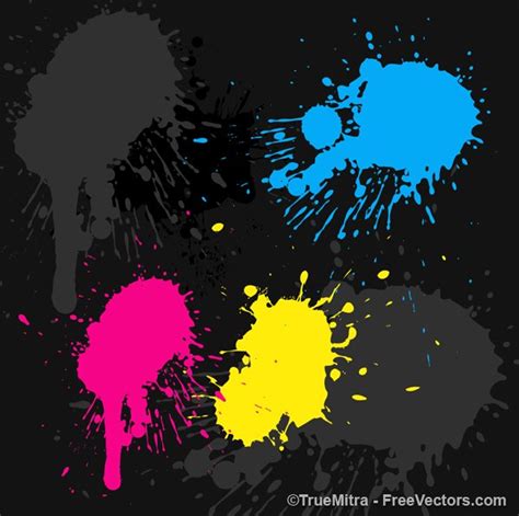 Dirty Paint Splashes Background Vector Free File Download Now