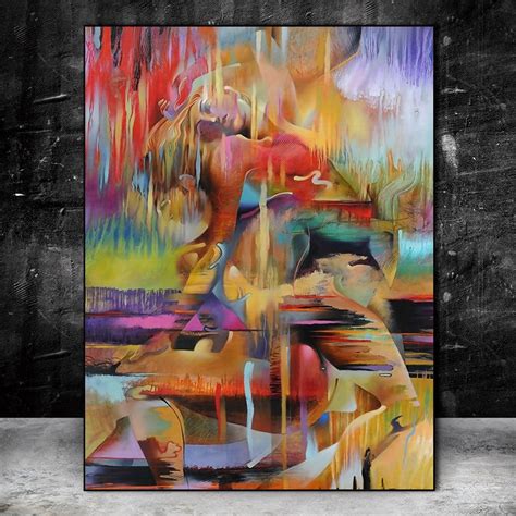 Abstract Lovers Cuddling Together Canvas Art Prints Graffiti Art Wall