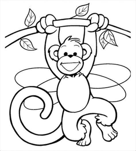 Monkey Coloring Pages To Print Coloringbay