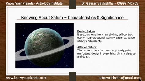 Basics Of Astrology Chapter 9 Knowing About Planets Saturn Youtube