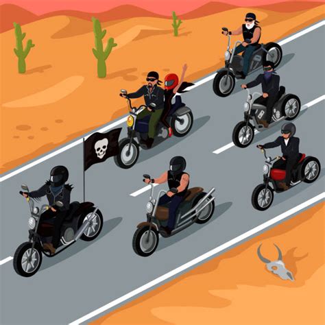 Motorcycle Gang Illustrations Royalty Free Vector Graphics And Clip Art Istock