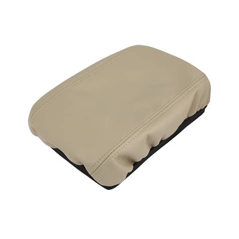 Microfiber Leather Center Console Lid Box Armrest Cover Protector Beige With Elastic For 06 11