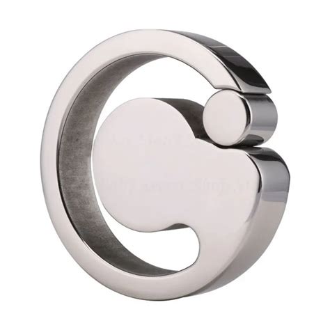Stainless Steel Ball Stretcher Cock Ring U Groove Design Scrotum Rings Pendant Bondage Metal